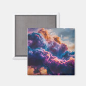 Abstrakte Weltraum-Nebel-Kunst - Farbkosmos Magnet (Vorderseite/Rückseite)
