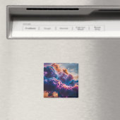 Abstrakte Weltraum-Nebel-Kunst - Farbkosmos Magnet (In Situ (Geschirrspüler))