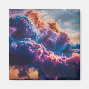 Abstrakte Weltraum-Nebel-Kunst - Farbkosmos Magnet