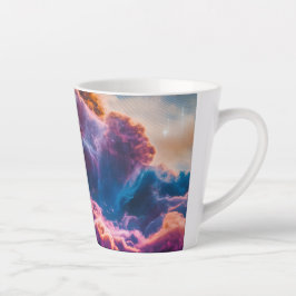 Abstrakte Weltraum-Nebel-Kunst - Farbkosmos Milchtasse