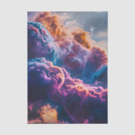 Abstrakte Weltraum-Nebel-Kunst - Farbkosmos Seidenpapier