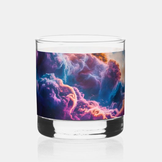 Abstrakte Weltraum-Nebel-Kunst - Farbkosmos Whiskyglas (Vorderseite)