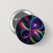 Abstrakte Weltraumkunst Button (Vorne & Hinten)
