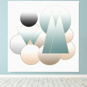 Abstrakte Weltraumkunst futuristisches Planet-Syst Leinwanddruck (Insitu (Holzboden))