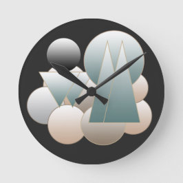 Abstrakte Weltraumkunst futuristisches Planet-Syst Runde Wanduhr