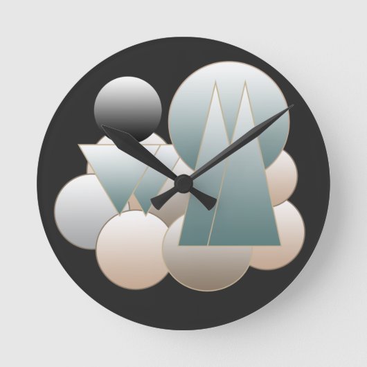 Abstrakte Weltraumkunst futuristisches Planet-Syst Runde Wanduhr (Vorderseite)