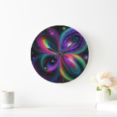 Abstrakte Weltraumkunst Große Wanduhr (Zuhause)
