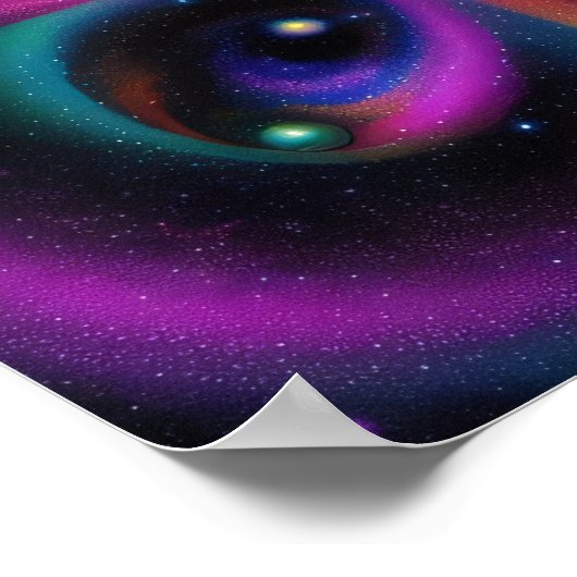 Abstrakte Weltraumkunst Poster (Ecke)