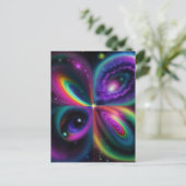 Abstrakte Weltraumkunst Postkarte (Stehend Vorderseite)