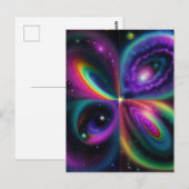 Abstrakte Weltraumkunst Postkarte (Vorne/Hinten)