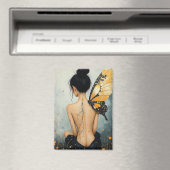 Abstrakte Whimsical-Frau Magnet (In Situ (Geschirrspüler))