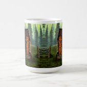 Abstrakte Whimsical Kleine Jagdhütte Kaffeetasse (Mittel)