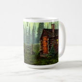 Abstrakte Whimsical Kleine Jagdhütte Kaffeetasse (VorderseiteRechts)