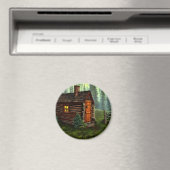 Abstrakte Whimsical Kleine Jagdhütte Magnet (In Situ (Geschirrspüler))