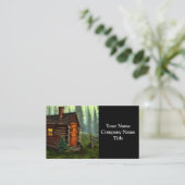Abstrakte Whimsical Kleine Jagdhütte Visitenkarte (Stehend Vorderseite)