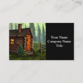 Abstrakte Whimsical Kleine Jagdhütte Visitenkarte (Vorderseite)