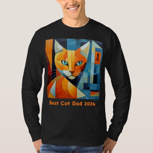 Abstrakte Whiskys: Bester Cat-Vater T-Shirt (Vorderseite)