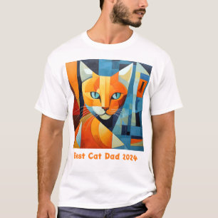 Abstrakte Whiskys: Bester Cat-Vater T-Shirt