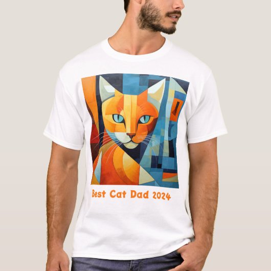 Abstrakte Whiskys: Bester Cat-Vater T-Shirt (Vorderseite)