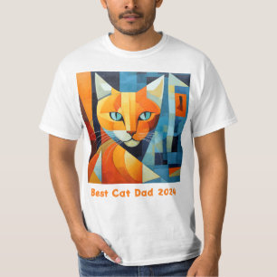 Abstrakte Whiskys: Bester Cat-Vater T-Shirt