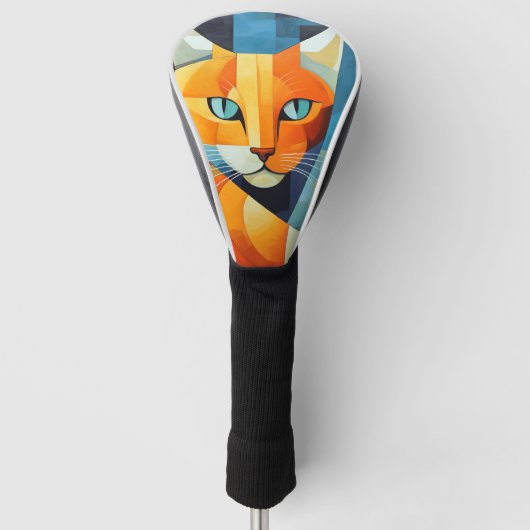 Abstrakte Whiskys: Orange Cat Golf Headcover (Vorderseite)