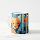 Abstrakte Whiskys: Orange Cat Kaffeetasse (Vorderseite Links)