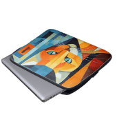 Abstrakte Whiskys: Orange Cat Laptopschutzhülle (Vorne Knopf)