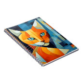 Abstrakte Whiskys: Orange Cat Notizblock (Rechte Seite)