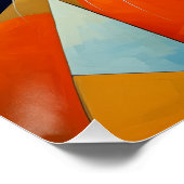 Abstrakte Whiskys: Orange Cat Poster (Ecke)