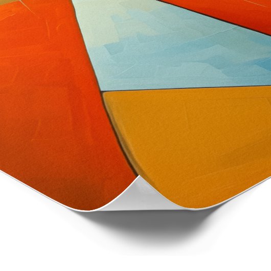 Abstrakte Whiskys: Orange Cat Poster (Ecke)