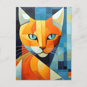 Abstrakte Whiskys: Orange Cat Postkarte
