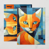 Abstrakte Whiskys: Orange Cat Postkarte (Vorne/Hinten)