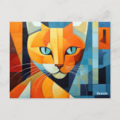 Abstrakte Whiskys: Orange Cat Postkarte (Rückseite)