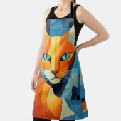 Abstrakte Whiskys: Orange Cat Schürze (InSitu)