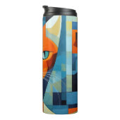 Abstrakte Whiskys: Orange Cat Thermosbecher (Nach rechts gedreht)