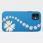 Abstrakte White Daisies auf Blue iPhone 5 Fall Case-Mate iPhone Hülle (Rückseite (Horizontal))