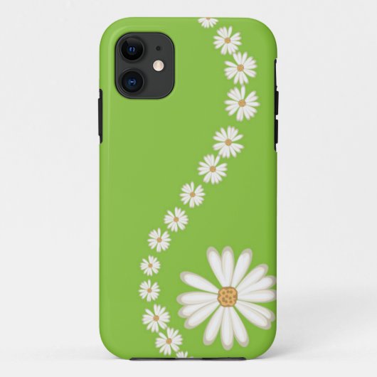 Abstrakte White Daisies auf Green iPhone 5 Fall Case-Mate iPhone Hülle (Rückseite)