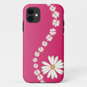 Abstrakte White Daisies auf rosa iPhone 5 Fall Case-Mate iPhone Hülle