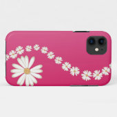 Abstrakte White Daisies auf rosa iPhone 5 Fall Case-Mate iPhone Hülle (Rückseite (Horizontal))