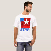 Abstrakte White Star-Komposition T-Shirt (Vorne ganz)