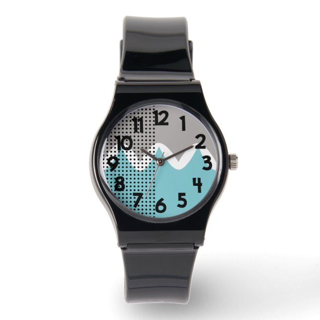 Abstrakte Wiggles Armbanduhr (Vorderseite)
