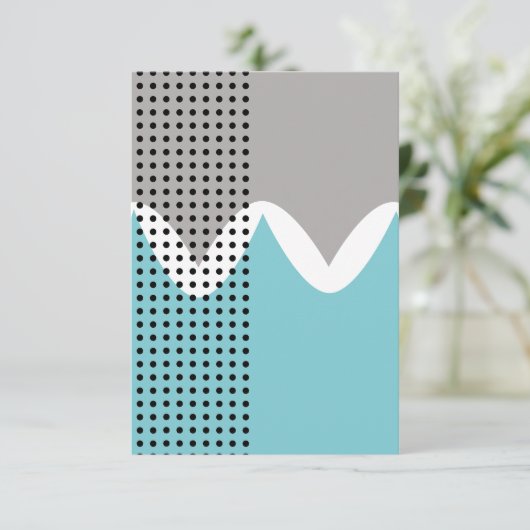 Abstrakte Wiggles Dankeskarte (Stehend Vorderseite)