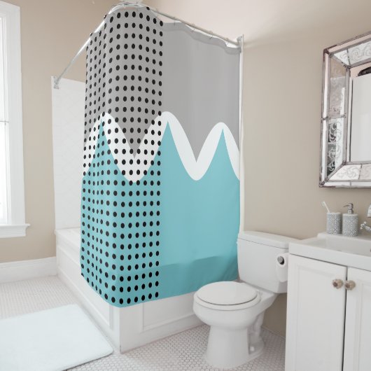 Abstrakte Wiggles Duschvorhang (Beispiel)