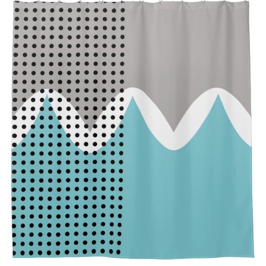 Abstrakte Wiggles Duschvorhang (Vorderseite)