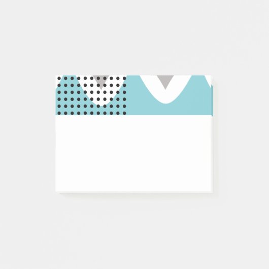 Abstrakte Wiggles Post-it Klebezettel (Vorderseite)