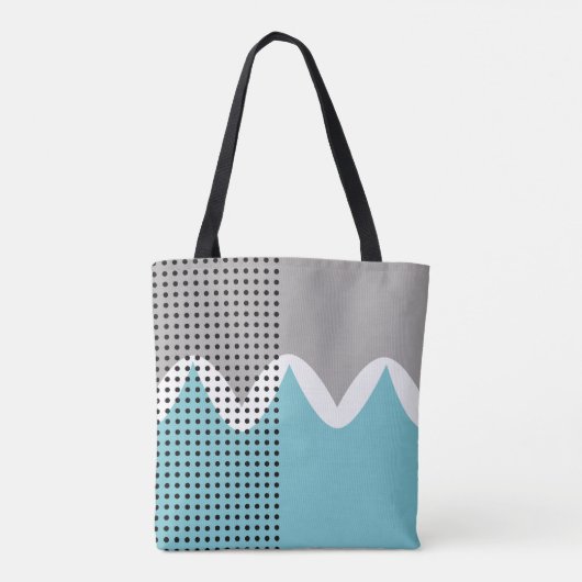 Abstrakte Wiggles Tasche (Rückseite)