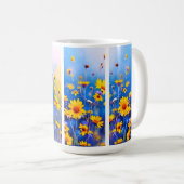 Abstrakte Wildblume Kaffeetasse (VorderseiteRechts)