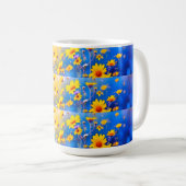 Abstrakte Wildblume Kaffeetasse (VorderseiteRechts)