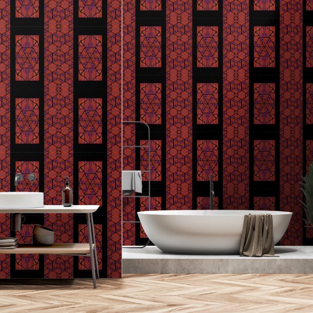 Abstrakte Wildblume Tapete (Badezimmer)