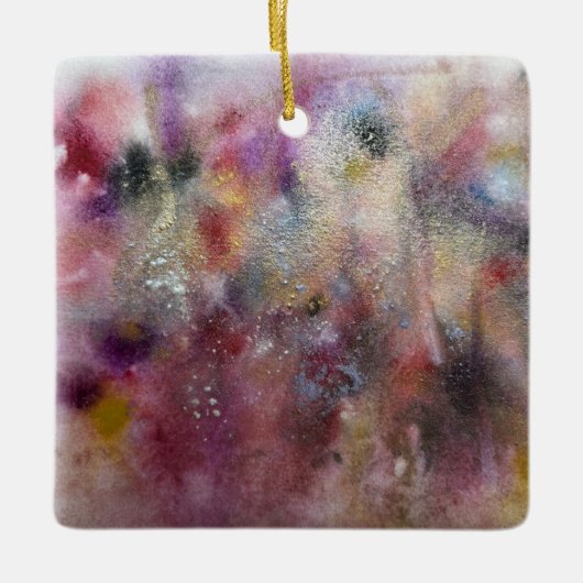 Abstrakte Wildblumen Keramikornament (Vorderseite)